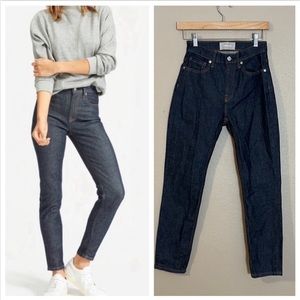Everlane the Highrise ankle jeans dark wash Sz 25